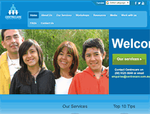 Tablet Screenshot of centrecare.com.au